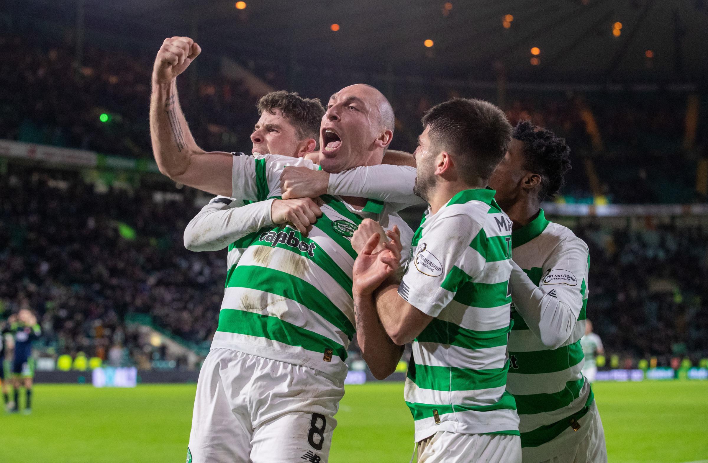 Celtic 2 Hamilton 1: Injury-time Scott Brown strike sends Neil Lennon’s men two points clear