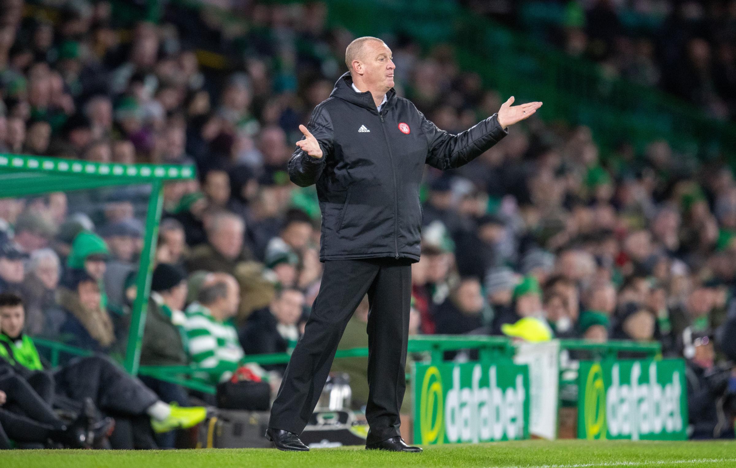 Hamilton boss Brian Rice flabbergasted Celtic’s Leigh Griffiths escaped red