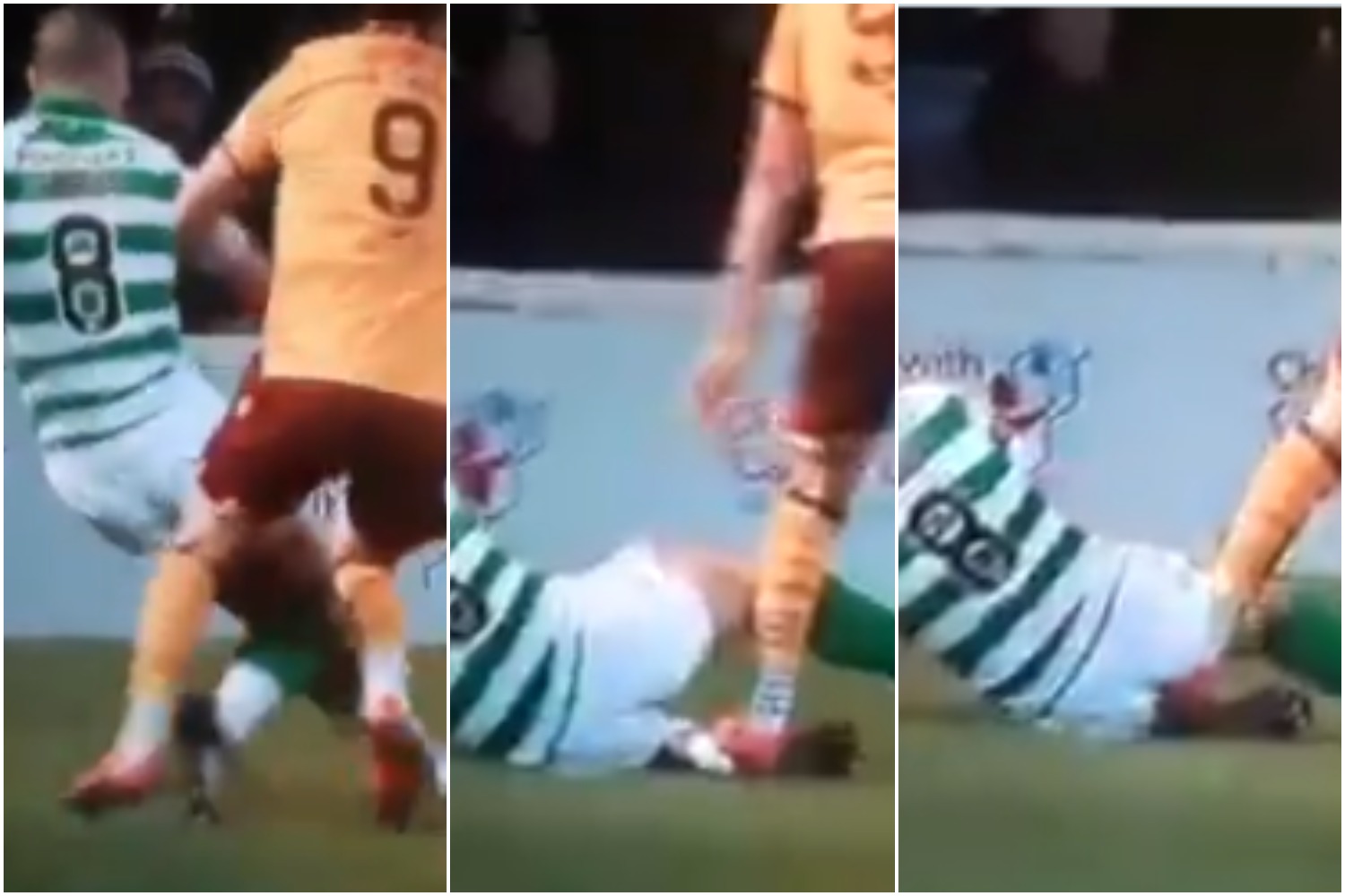 Motherwell’s Chris Long could face SFA punishment for ‘stamp’ on Celtic’s Scott Brown