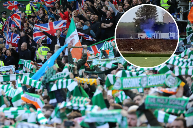 Rangers vs Celtic: Gers fans in Ayrshire blast ‘Simply the Best’ and light pyro at FIVE-A-SIDE game