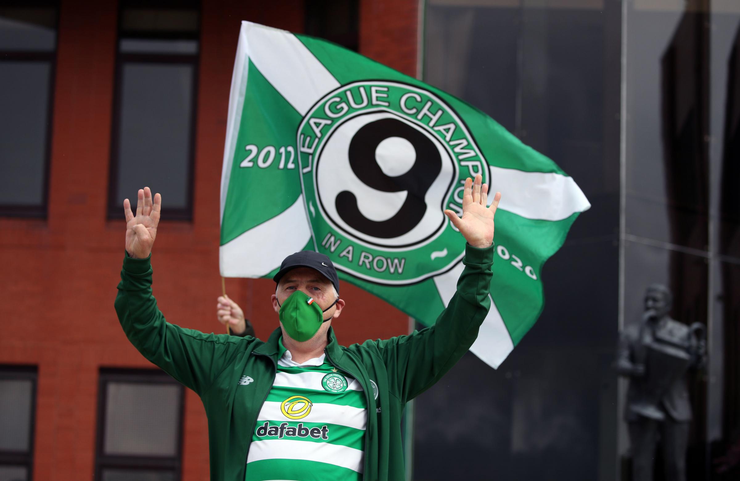 In pictures: Celtic fans celebrate league win at Parkhead